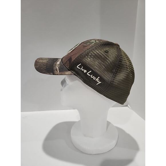 Black Cover Live Lucky Camo Cap Large/XLARGE Green Trucker Hat Mesh Back - Picture 5 of 9